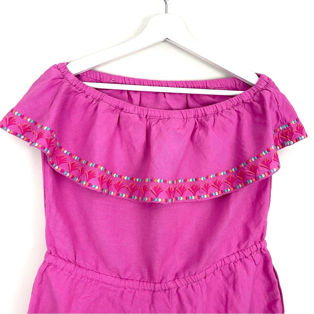 Vineyard Vines Strapless Ruffle Embroidered Romper - Picture 7 of 10